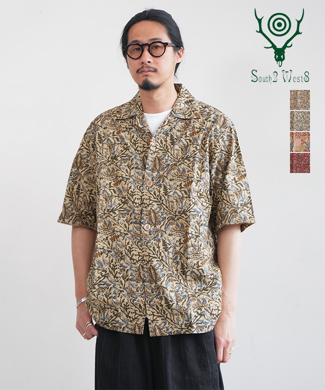 [SX696]South2West8(サウスツーウエストエイト) Cabana Shirt - Batik Printed カバナシャツ バティックプリント 半袖シャツ