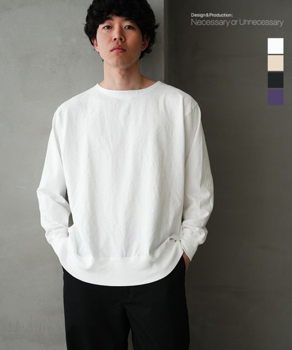 [90012291]NECESSARY or UNNECESSARY(ネセサリーオアアンネセサリー) MAC L/S マック ロングスリーブ メンズ Tシャツ トップス カットソー ロンT ボートネック クルーネック 定番
