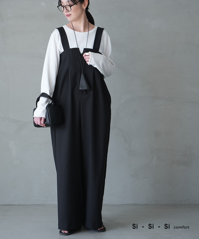 [2025-AW129] si-si-si comfort(スースースーコンフォート) OCCASION OVERALLS オケージョンオーバーオール オールインワン サロペット