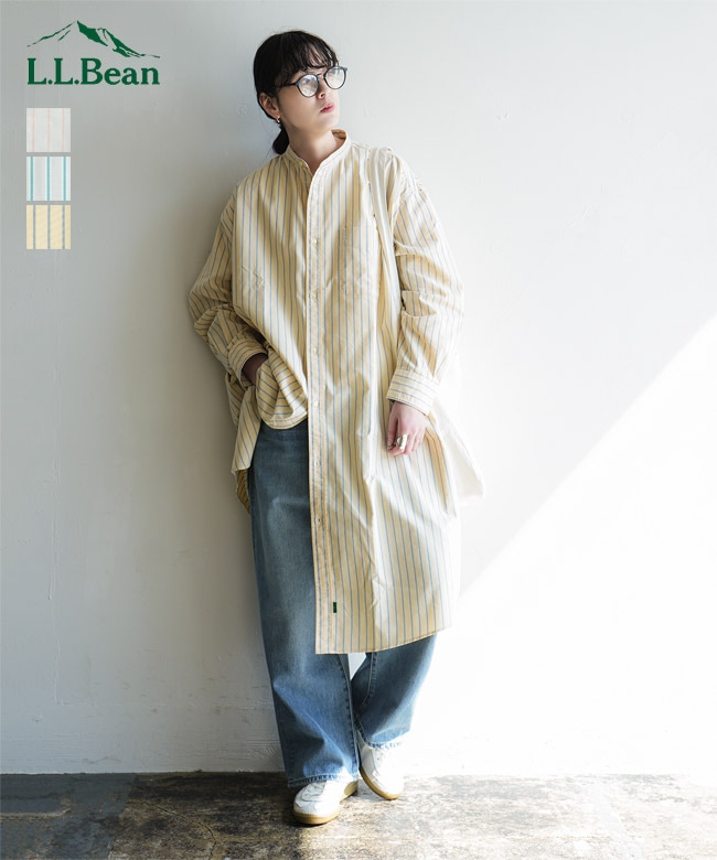 [6175-3144]L.L.Bean(エルエルビーン) Orono Long-Sleeve Long Shirt オロノロングスリーブロングシャツ シャツワンピース トップス レディース