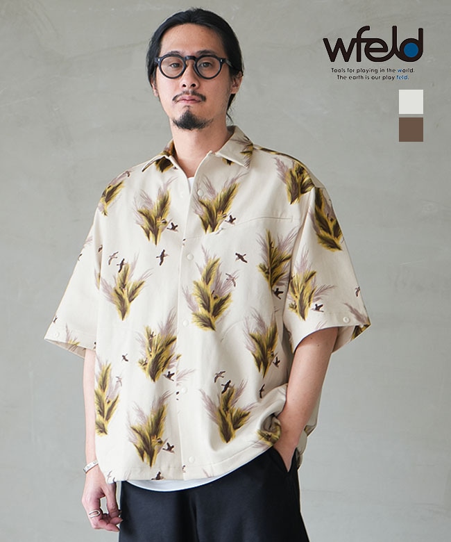 wfeld(フェルド) Meadow Birds Shirt メドウバーズシャツ メンズ トップス 半袖 [WF-26SS-WF-18]