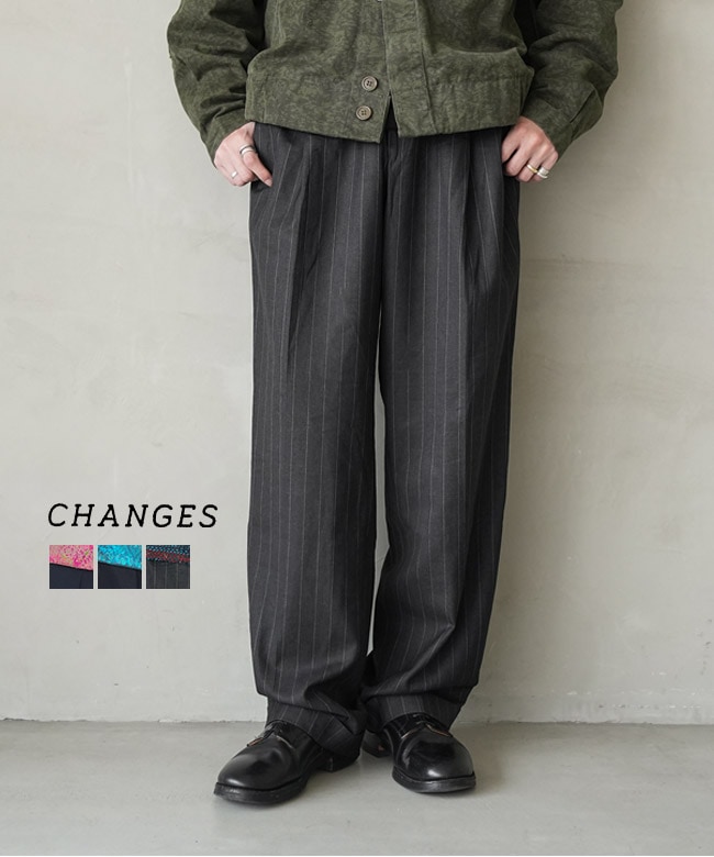 CHANGES (チェンジーズ) Remake Belted Slacks リメイクベルテッドスラックス メンズ ボトムス[CH4108]