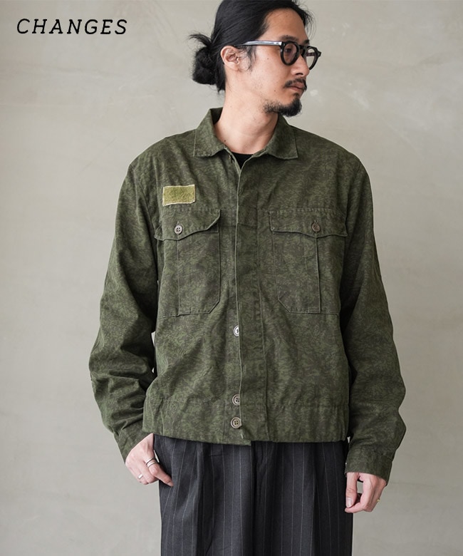 CHANGES(チェンジーズ) Remake Military Shirt リメイクミリタリーシャツ メンズ トップス[CH5068]