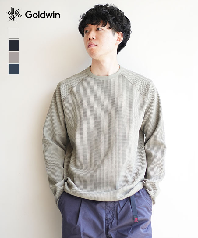 Goldwin(ゴールドウィン) WF Light L/S T-shirt ワッフルライトロングスリーブTシャツ メンズ レディース ユニセックス 長袖 クルーネック ロンT 無地 [GL45142]
