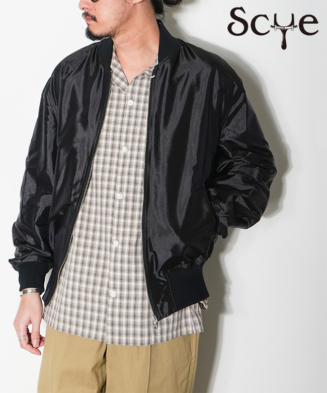Scye/SCYE BASICS(サイ/サイベーシックス) Silk Nylon Parachute Cloth Bomber Jacket シルクナイロンパラシュートクロスボンバージャケット[1126-61016]