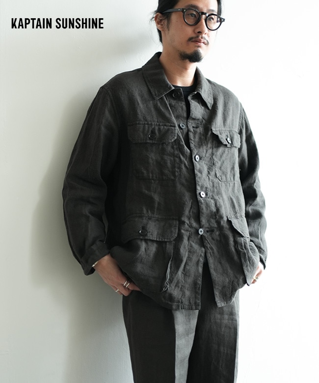 KAPTAIN SUNSHINE(キャプテンサンシャイン) Safari Shirt Jacket サファリ シャツ ジャケット メンズ トップス ジャケット セットアップ[KS26SJK18]