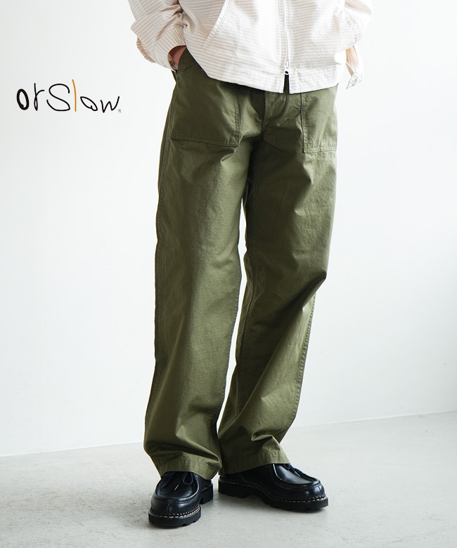 orSlow(オアスロウ) U.S.ARMY FATIGUE PANTS RIP STOP (REGULAR FIT) U.S.アーミー ファティーグパンツ リップストップ (レギュラーフィット) メンズ ボトムス ベイカーパンツ 定番 ロングセラー[01-5002-76]