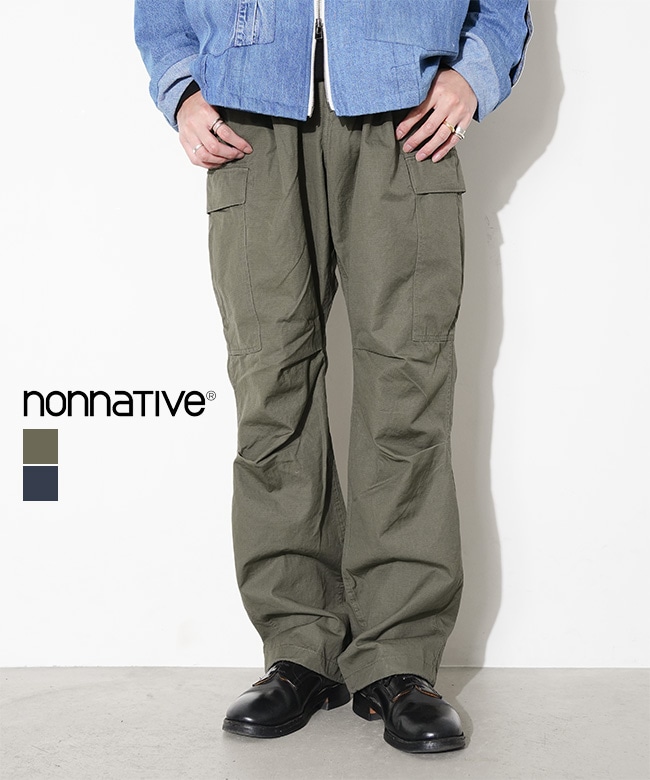 nonnative(ノンネイティブ) TROOPER 6P TROUSERS COTTON RIPSTOP トルーパー6ポケットトラウザーズ コットンリップストップ メンズ ボトムス カーゴパンツ ワークパンツ ミリタリーパンツ ワイドパンツ[NN-P4828]