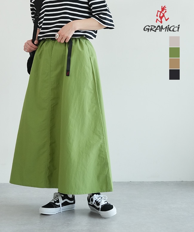 GRAMICCI(グラミチ) NYLON FLARE SKIRT ナイロンフレアスカート ロングスカート[GLSK6-SJP008]