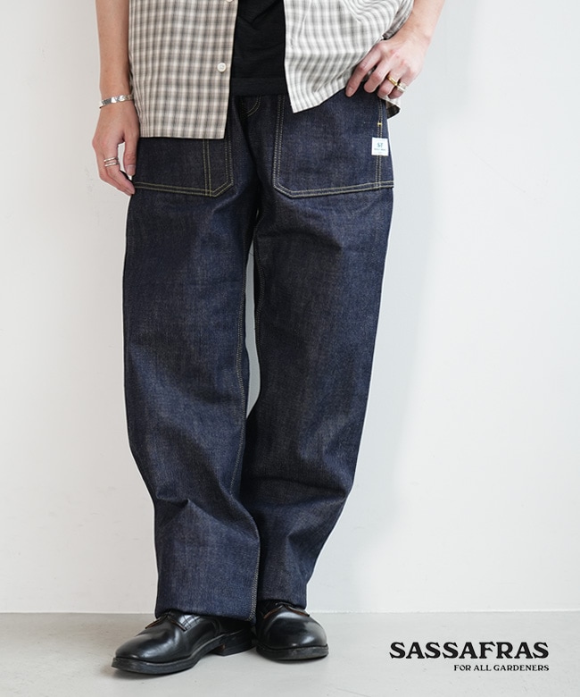 SASSAFRAS (ササフラス) Fall Leaf R Stream Pants フォールリーフ R ストリーム パンツ メンズ ボトムス デニムパンツ ジーンズ ジーパン [SF-252297]