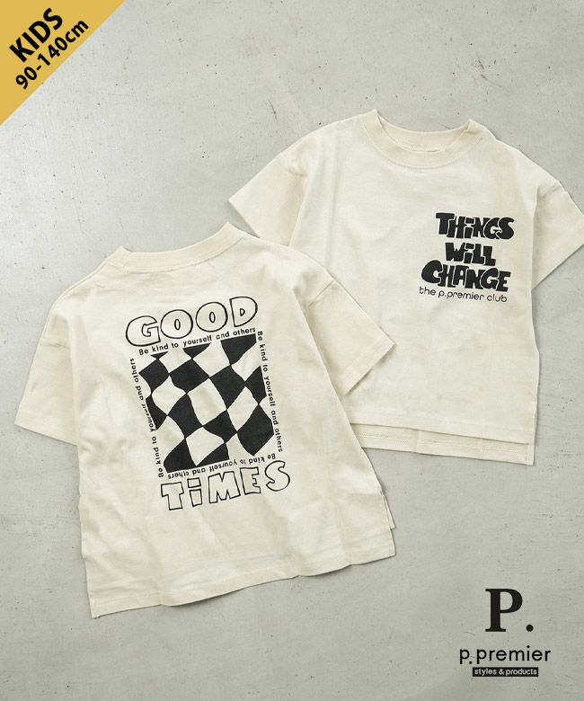 p.premier(ピードットプルミエ)/F.O.KIDS(エフオーキッズ) SHIRO-KUROグラフィックTシャツ キッズ 子供服 トップス カットソー 半袖 90 100 120 120 130 140cm【メール便対応可】 [P207036]