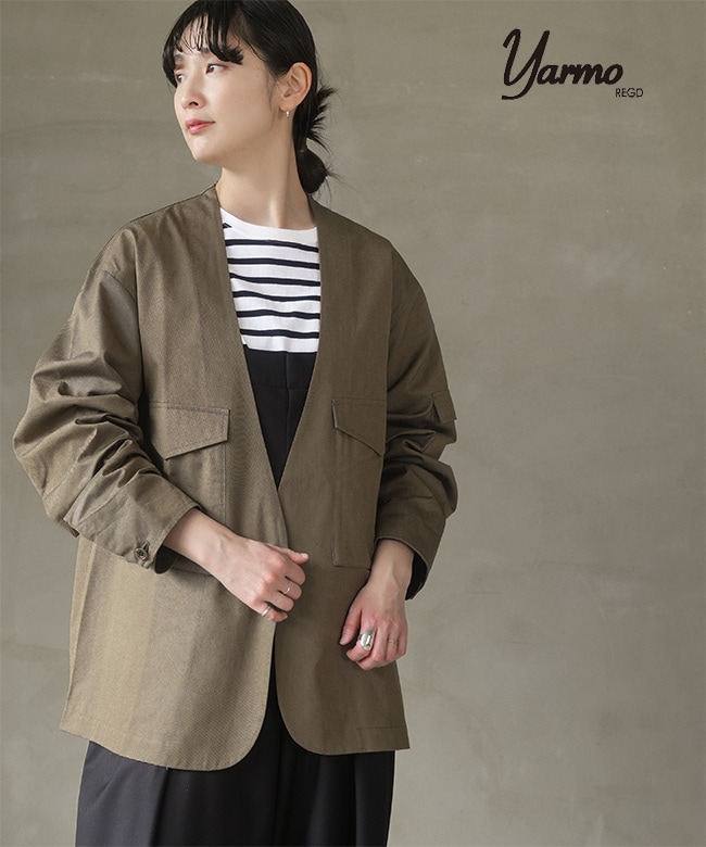 Yarmo(ヤーモ) Pocket Coverall ポケットカバーオール レディース トップス アウター ジャケット 羽織り [YAR-26SS-J30]