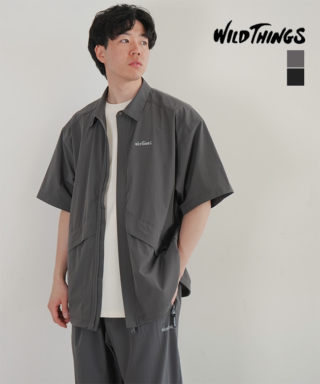 WILD THINGS(ワイルドシングス) ELASTIC NYLON DENALI SHIRT ラスティックナイロン デナリシャツ 半袖シャツジャケット[WT26035AD]