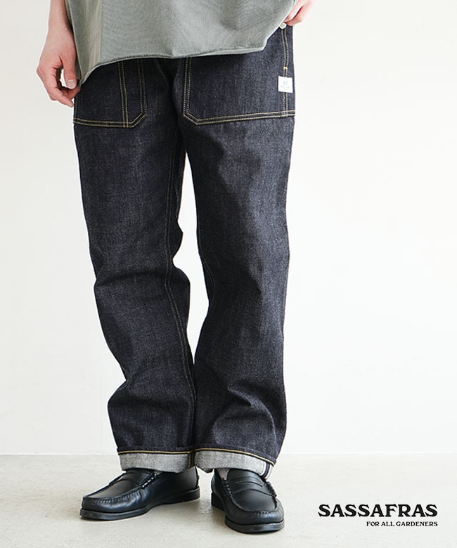 SASSAFRAS (ササフラス) Fall Leaf R Pants フォールリーフリジッドパンツ メンズ ボトムス デニムパンツ ジーンズ ジーパン[SF-252295]