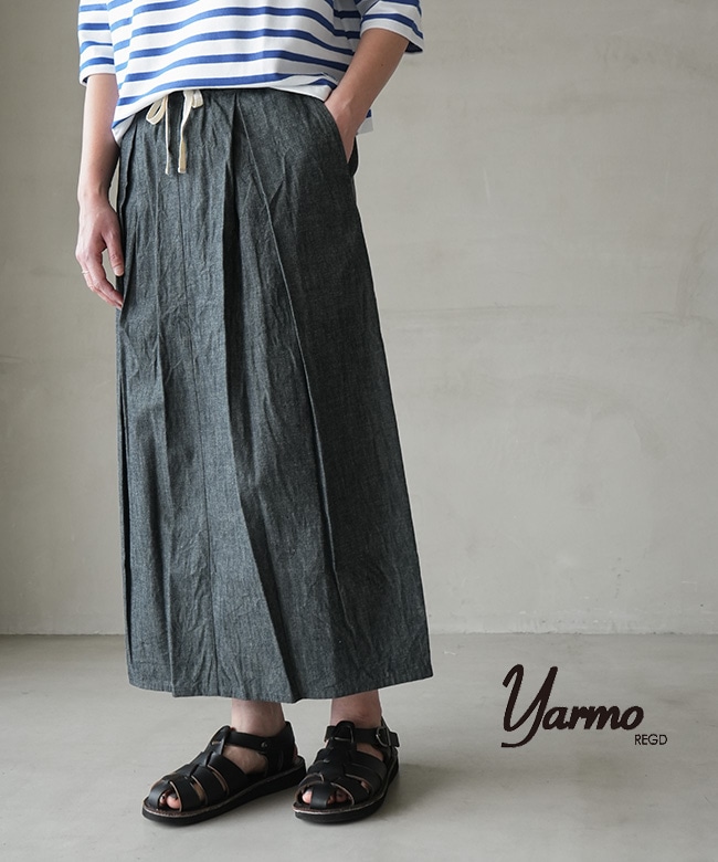 Yarmo(ヤーモ) Warehouse Skirt  ウェアハウススカート レディース ボトムス シャンブレー [YAR-26SS-OP50]
