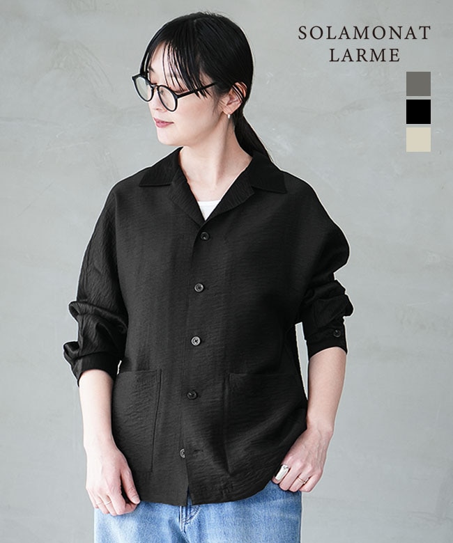 ◇SOLAMONAT LARME(ソラモナラーム) シアーナイロンL/Sシャツ ロングスリーブ 長袖 レディース トップス [LARM-IT-SNLS]