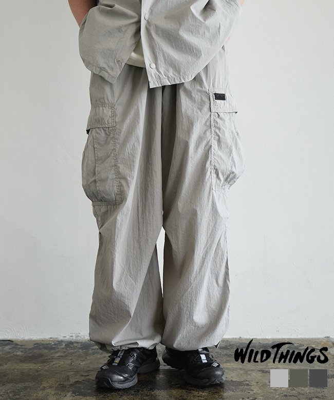 WILD THINGS(ワイルドシングス) DOUBLE DYED NYLON CARGO PANTS ダブルダイナイロンカーゴパンツ メンズ ボトムス[WT26010AD]