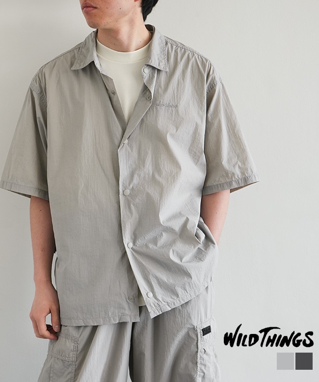 WILD THINGS(ワイルドシングス) DOUBLE DYED NYLON BRISK SHIRT  ダブルダイナイロンブリスクシャツ メンズ トップス 半袖[WT26023AD]