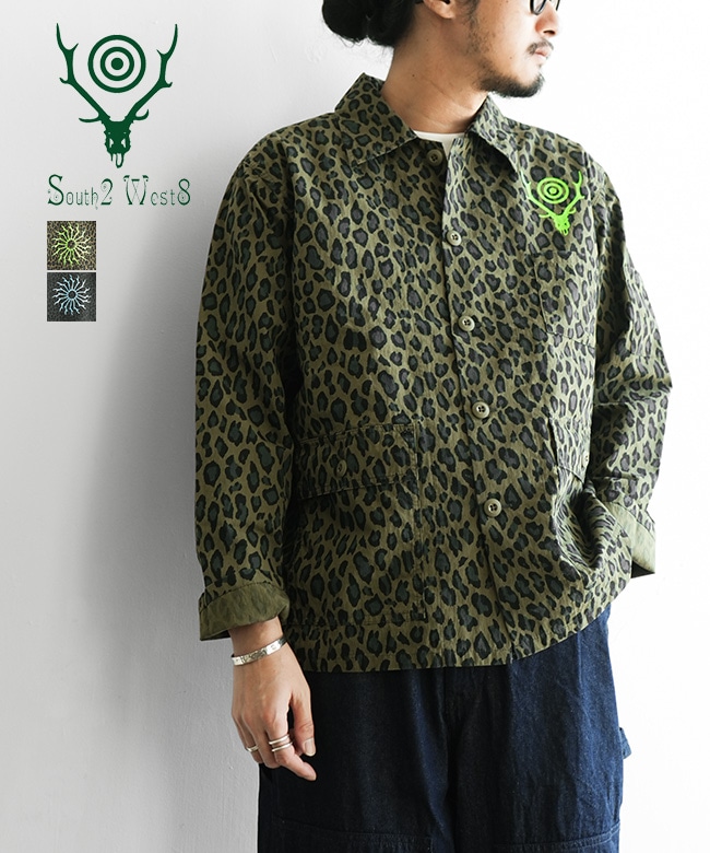 South2West8(サウスツーウエストエイト) Ranger Shirt - C/N Poplin / Leopard レンジャーシャツ - コットン/ナイロン ポプリン / レオパルド メンズ トップス シャツ ジャケット [SX664]