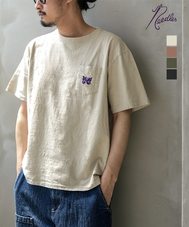 NEEDLES(ニードルズ)S/S Pocket Tee - Cotton Jersey ショートスリーブポケットTシャツ コットンジャージー トップス カットソー 半袖 [SX444]