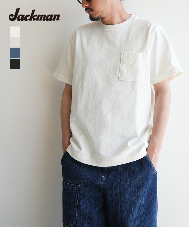 Jackman(ジャックマン) Dotsume Pocket T-Shirt ドツメポケットT-シャツ メンズ 半袖Ｔシャツ[JM5445]