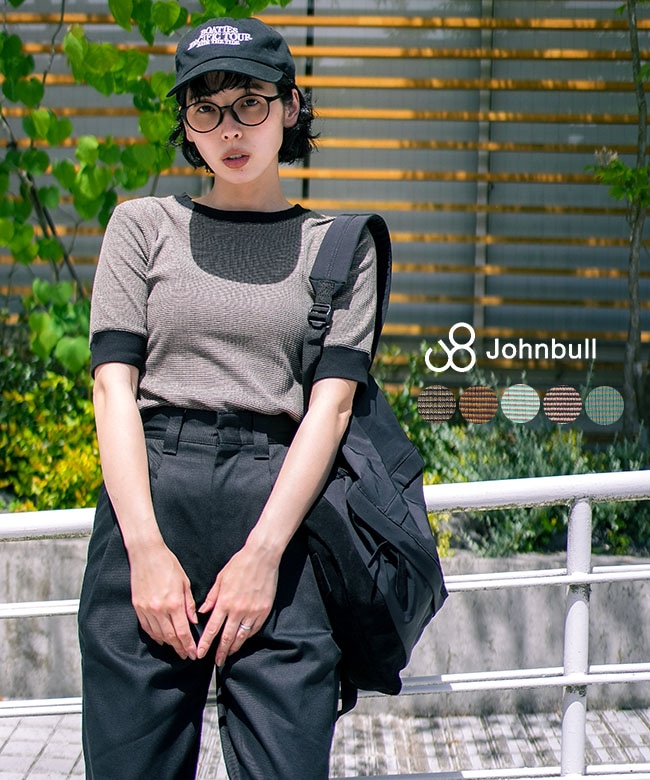 JOHNBULL(ジョンブル)ランダムテレコTシャツ 半袖 トップス カットソー