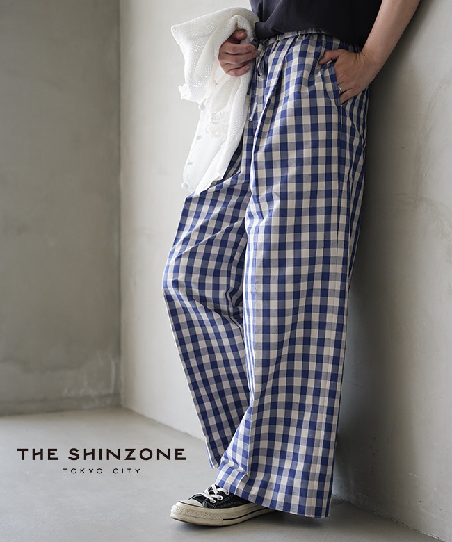 THE SHINZONE(ザ シンゾーン) GINGHAM CHECK PANTS ギンガムチェック