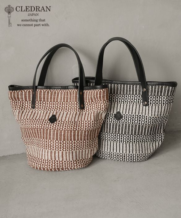 【保存袋付き】CLEDRAN(クレドラン) HAND＆WORK FLOWER PATTERN TOTE ハンドアンドワーク フラワーパターン トートバッグ [CL3917]