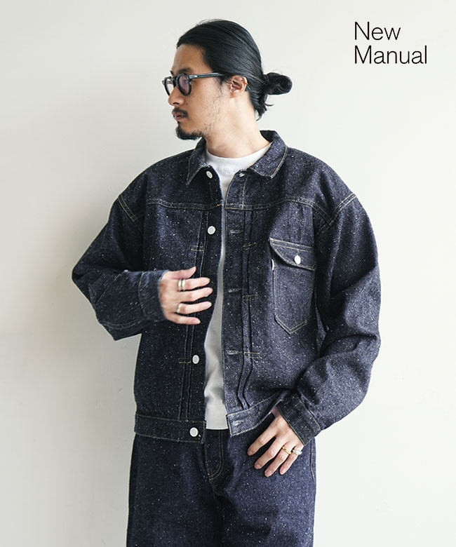 New Manual DENIM JACKET #001 デニムジャケット New Manual(ニューマニュアル) #001 T-BACK DENIM JACKET ONE-WASHED T