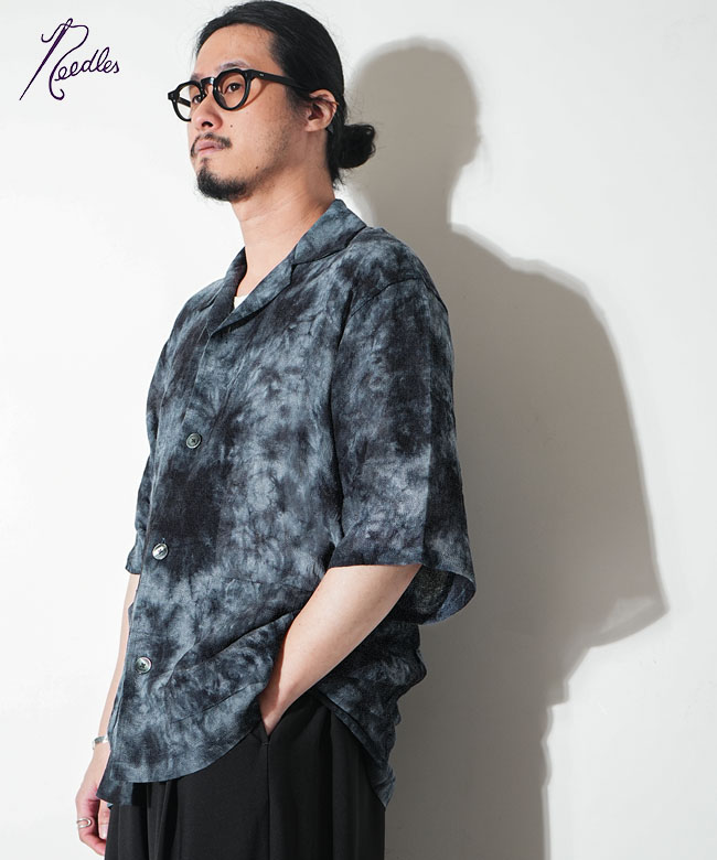NEEDLES(ニードルズ) Cabana Shirt - Mesh Jacquard/Uneven Dye カバナシャツ メッシュジャガード アンイーヴンダイ [SX293]