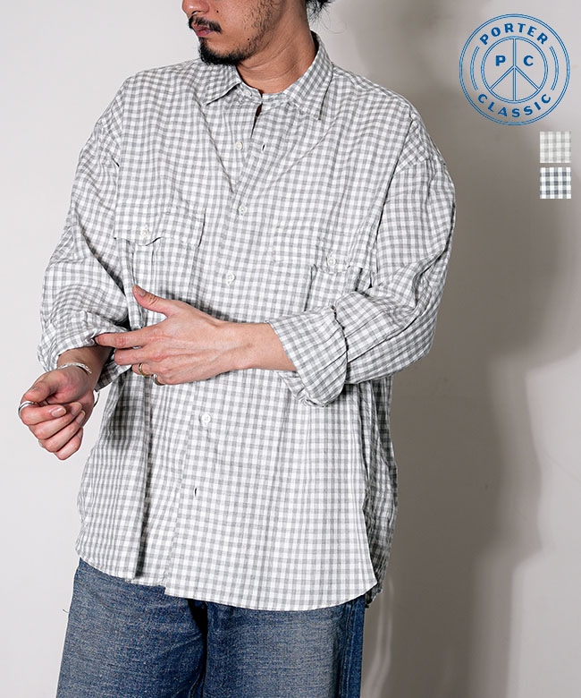 PORTER CLASSIC(ポータークラシック)ROLL UP HEATHER GINGHAM CHECK