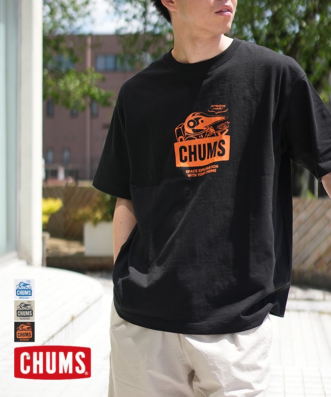 CHUMS(チャムス) Space Booby T-Shirt スペースブービーTシャツ メンズ トップス カットソー クルーネック プリントT バックプリント【メール便対応可】 [CH01-2788]