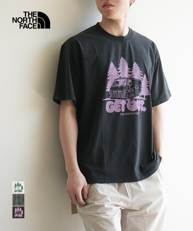 ◇THE NORTH FACE(ザ・ノース・フェイス) S/S Get Out Tee  ショートスリーブゲットアウトティー（ユニセックス）半袖Tシャツ トップス メンズ レディース【メール便対応可】[NT32642]