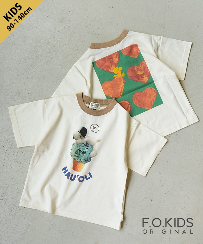 F.O.KIDS(エフオーキッズ)【PEANUTS】フォトアートTシャツ 90・100・120・130・140cm 【メール便対応可】 [R307016]