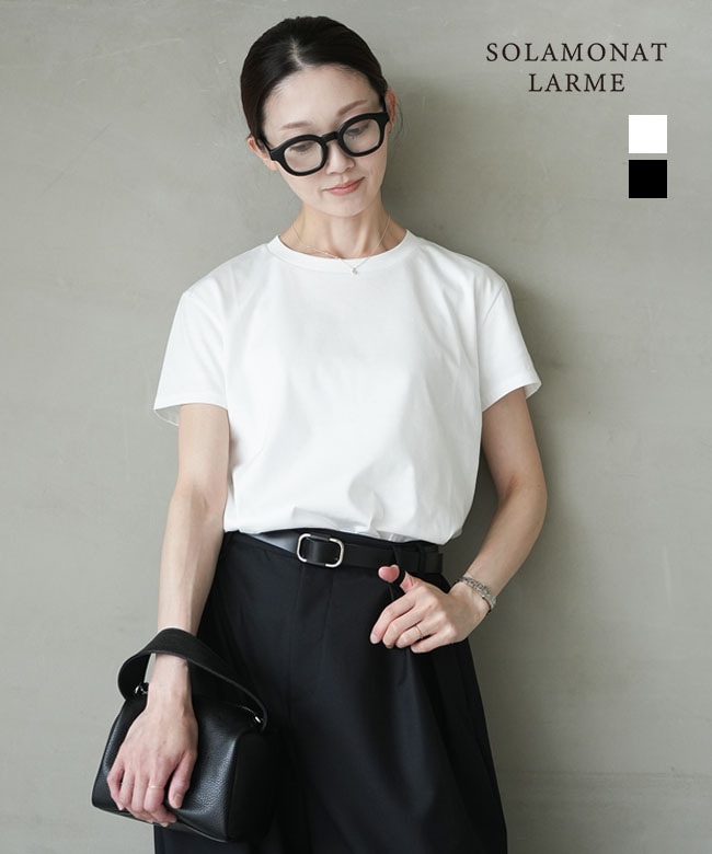 ◇SOLAMONAT LARME(ソラモナラーム) ギザコットンTシャツ レディース