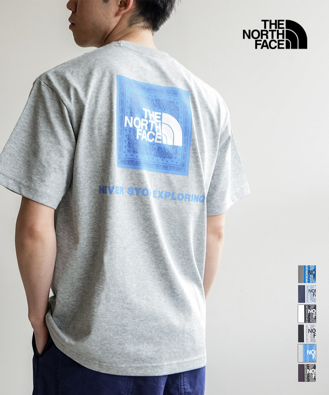 ◇THE NORTH FACE(ザ・ノース・フェイス) S/S Bandana Spuare Logo Tee ショートスリーブバンダナスクエアロゴティー Tシャツ【メール便対応可】 [NT32446]