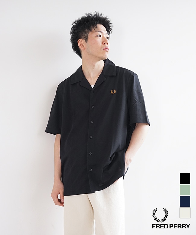 FRED PERRY(フレッドペリー) Compress Mesh Revere Collar Shirt コン