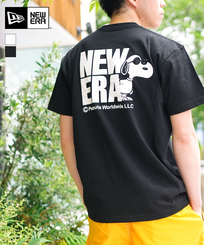 NEW ERA(ニューエラ) SS CT TEE PEANUTS J COOL WHI/BLK 261 半袖コットンTシャツ Vintage PEANUTS JOE COOL ヴィンテージピーナッツ ジョー・クール【メール便対応可】[14865843/4]