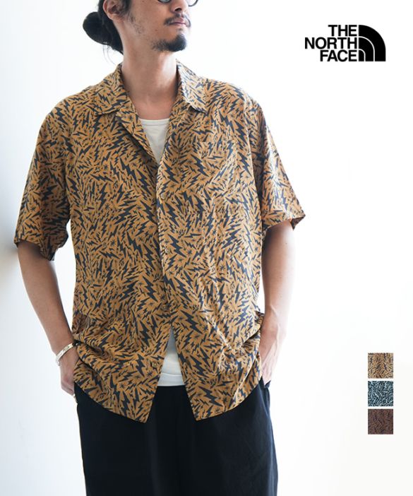 ◇THE NORTH FACE(ザ・ノース・フェイス) Lazy Lightning Shirt レイジーライトニングシャツ（メンズ）トップス 半袖シャツ 総柄シャツ ボタンシャツ[NR22610]