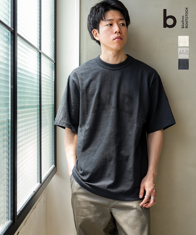 blurhms ROOTSTOCK(ブラームスルーツストック) ALE-Y 88/12 Print Tee STANDARD メンズ トップス 半袖 Tシャツ クルーネック バインダーネック [bROOTS25S35S26A]