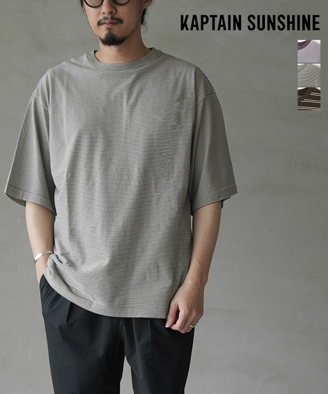 新品　KaptainSunshine メリノウールT ミスティグリーン　メンズ KAPTAIN SUNSHINE（キャプテンサンシャン） | WOODY HOUSE 公式通販サイト