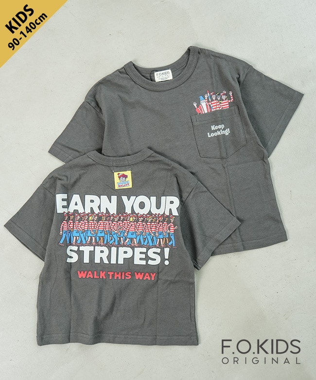 F.O.KIDS(エフオーキッズ) ウォーリーを探せ アートTシャツ  半袖 90・100・110・120・130・140サイズ【メール便対応可】[R307196]
