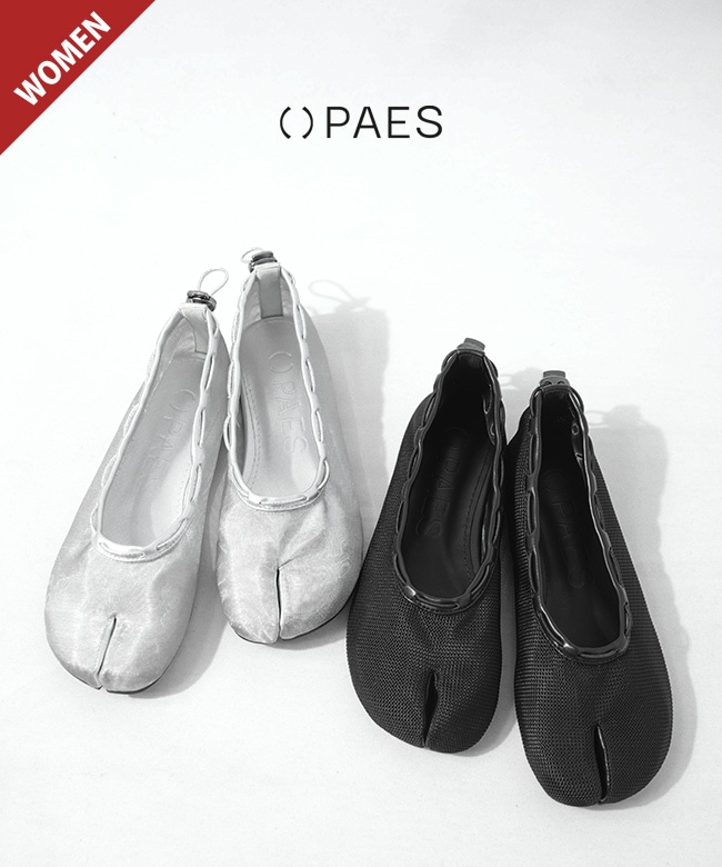 PAES(ペイズ) MESH AIR STRING FLATメッシュエアストリングフラットシューズ パンプス 足袋シューズ [paes-20256-mesh-flat]