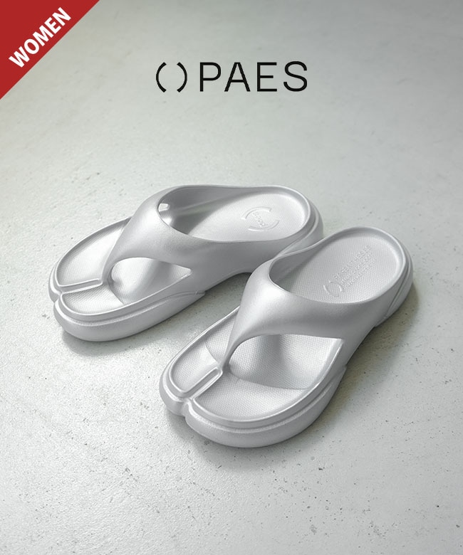 TODAYFUL × paes-02 FLIPFLOP 37サイズ PAES(ペイズ)【携帯袋付き】FLIPFLOP 02 フリップフロップ SILVER