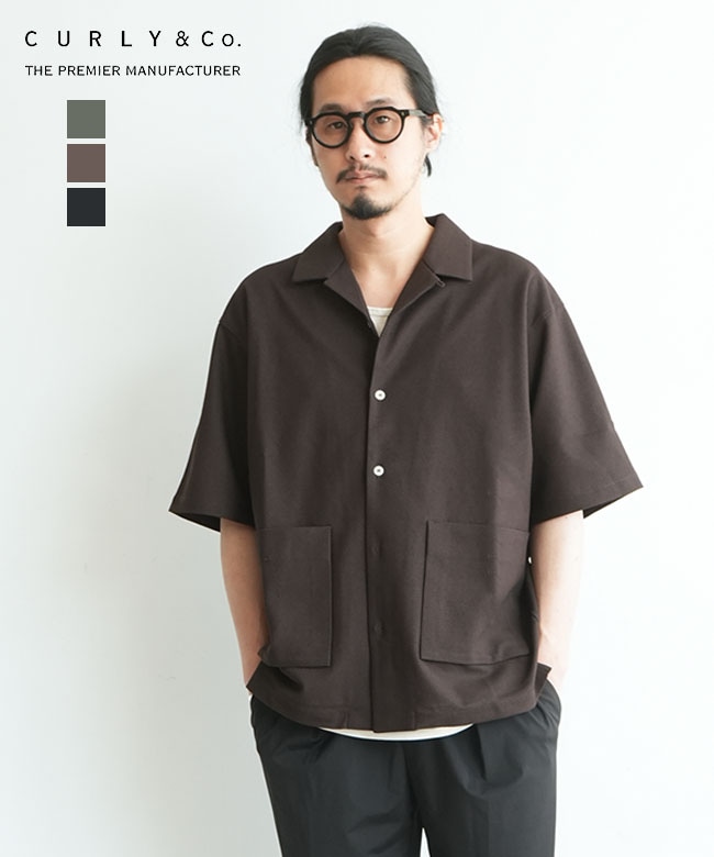 Curly&Co.(カーリー) BIRD'S EYE JERSEY COLLAR SHIRT ジャージー