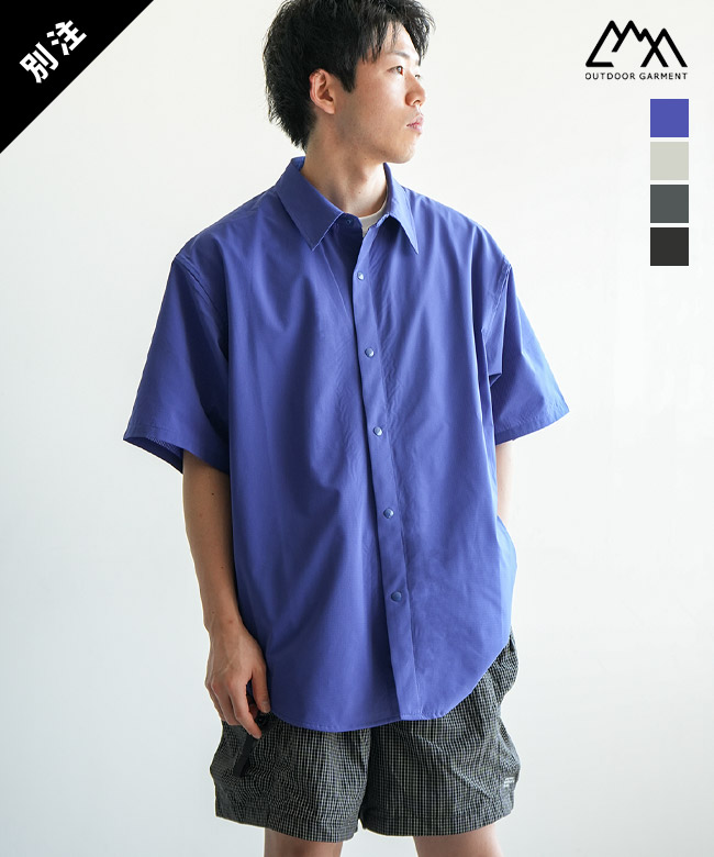 COMFY OUTDOOR GARMNT(シーエムエフ/コンフィーアウトドアガーメント) 別注 SHOOTING SHIRTS S/S シューティングシャツ ショートスリーブ メンズ トップス ボタンシャツ 半袖シャツ[CMF2601-S07WH]