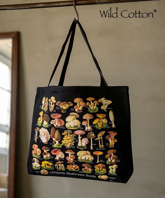 Wild Cotton(ワイルドコットン) Ultimate Mushroom Guide 究極のキノコガイド トートバッグ 鞄 かばん [mushroom-tote]