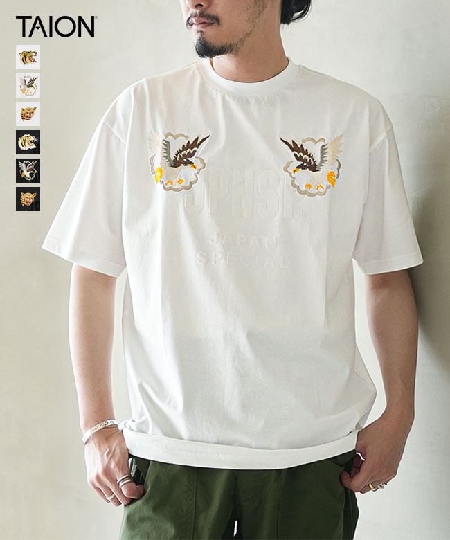 TAION(タイオン) ノンダウン ジャパンスペシャル フロント刺繍 Tシャツ メンズ トップス [TAION-TS01JS-PR01A]