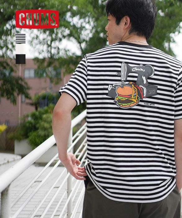 CHUMS(チャムス) Handmade Hamburger T-Shirt ハンドメイドハンバーガーTシャツ メンズ 半袖Tシャツ グラフィックTシャツ プリントTシャツ【メール便対応可】[CH01-2740]