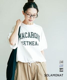 ◇SOLAMONAT(ソラモナ) ハロ加工裾紐リブプルオーバー【MACARONI